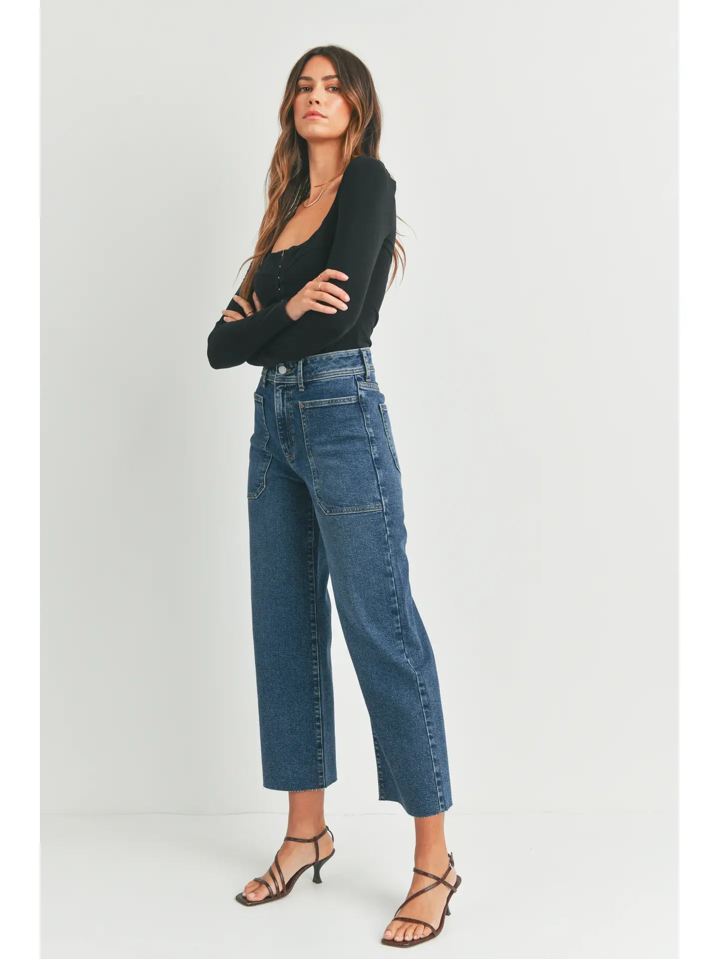 Just Black Denim Hight Rise Utility Wide Leg Denim