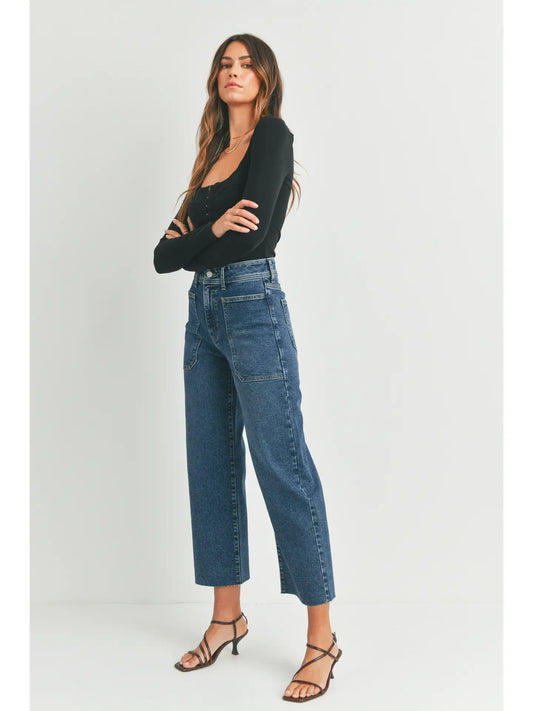 Just Black Denim Hight Rise Utility Wide Leg Denim