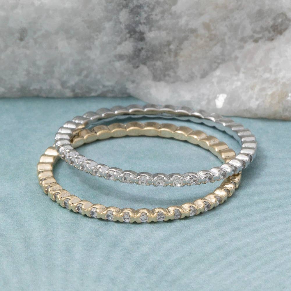 Dainty Sparkle Band Ring
