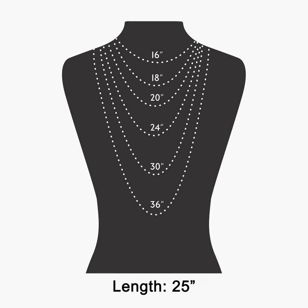 Elongated Teardrop Pendant Cord Necklace