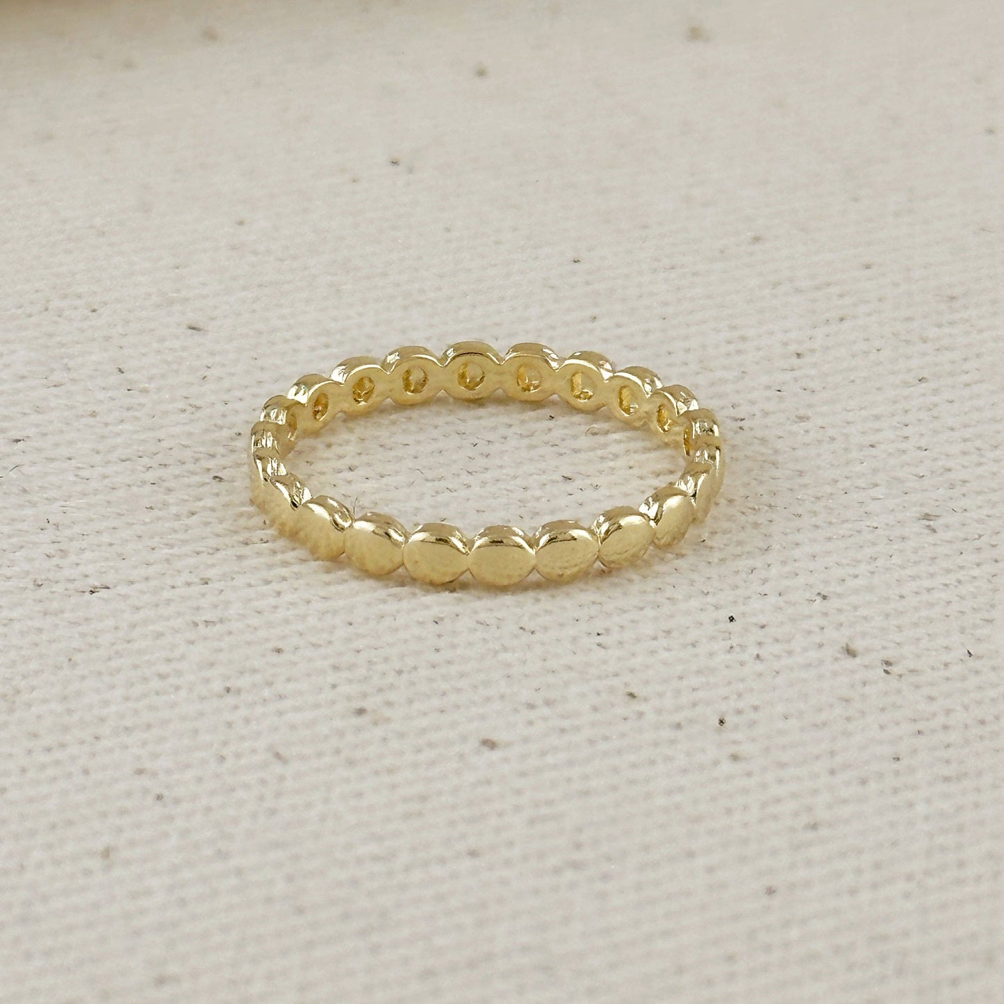 Flat Beaded Band Ring