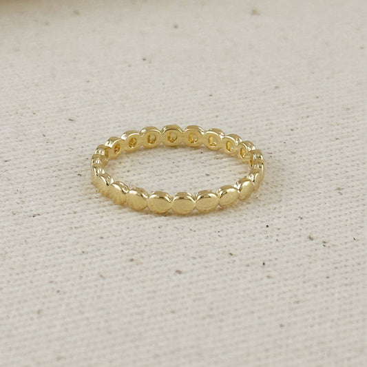 Flat Beaded Band Ring