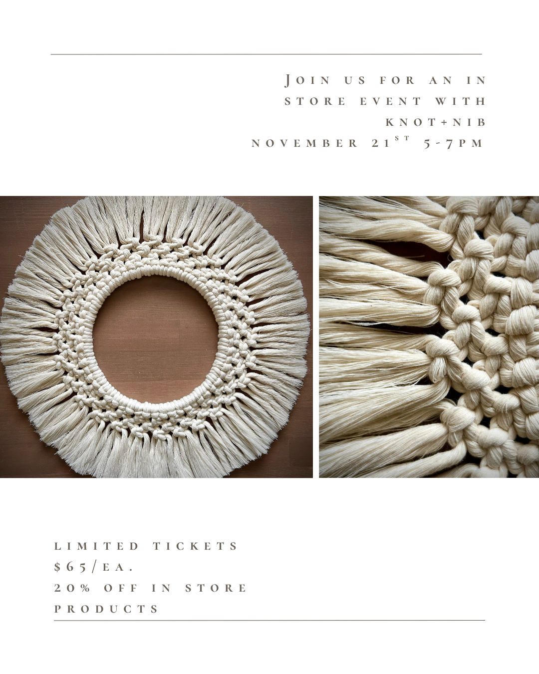 Knot + Nib Wreath Event