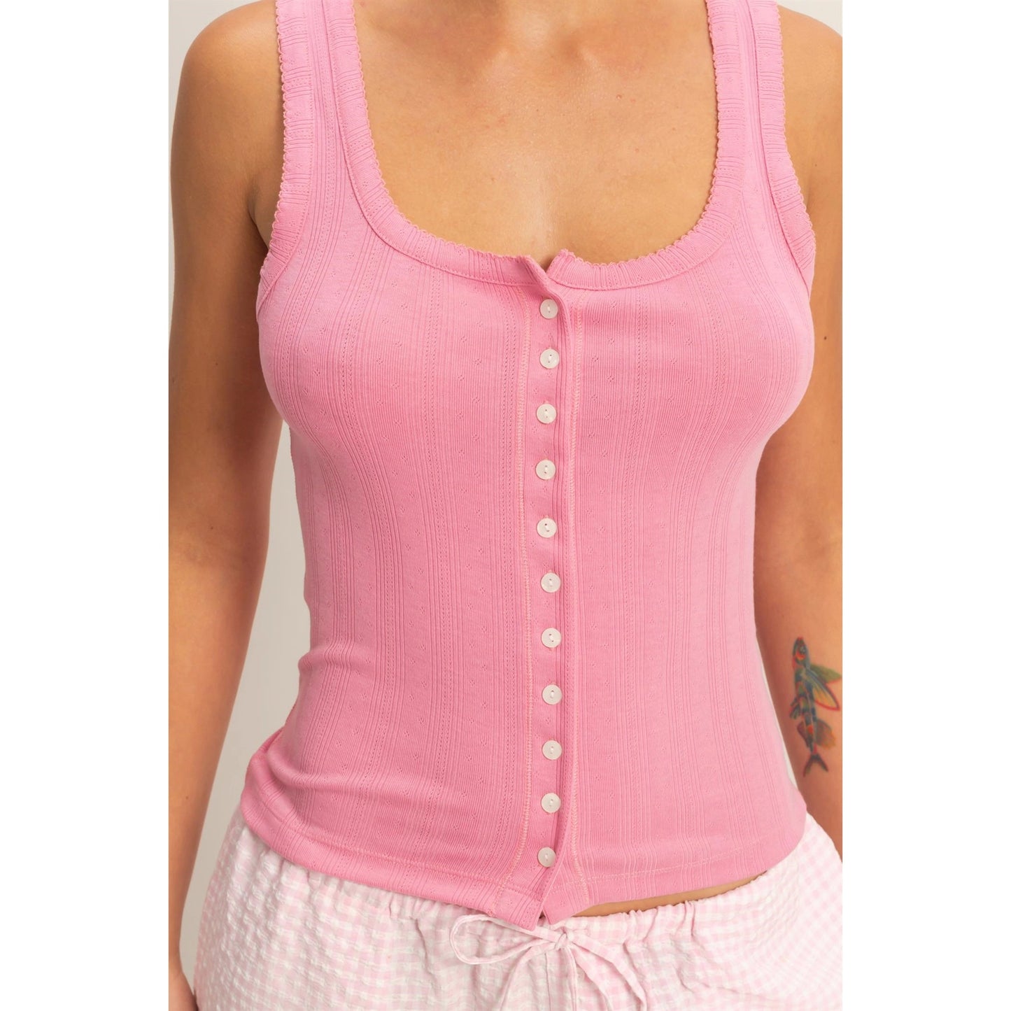 The Sweetheart Rib Henley Tank