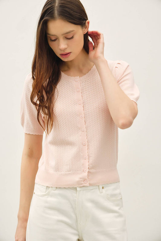 The Lila Knit Top in Pink