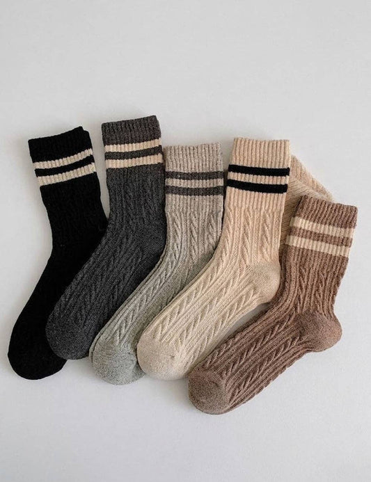 Fall Cable Knit Socks