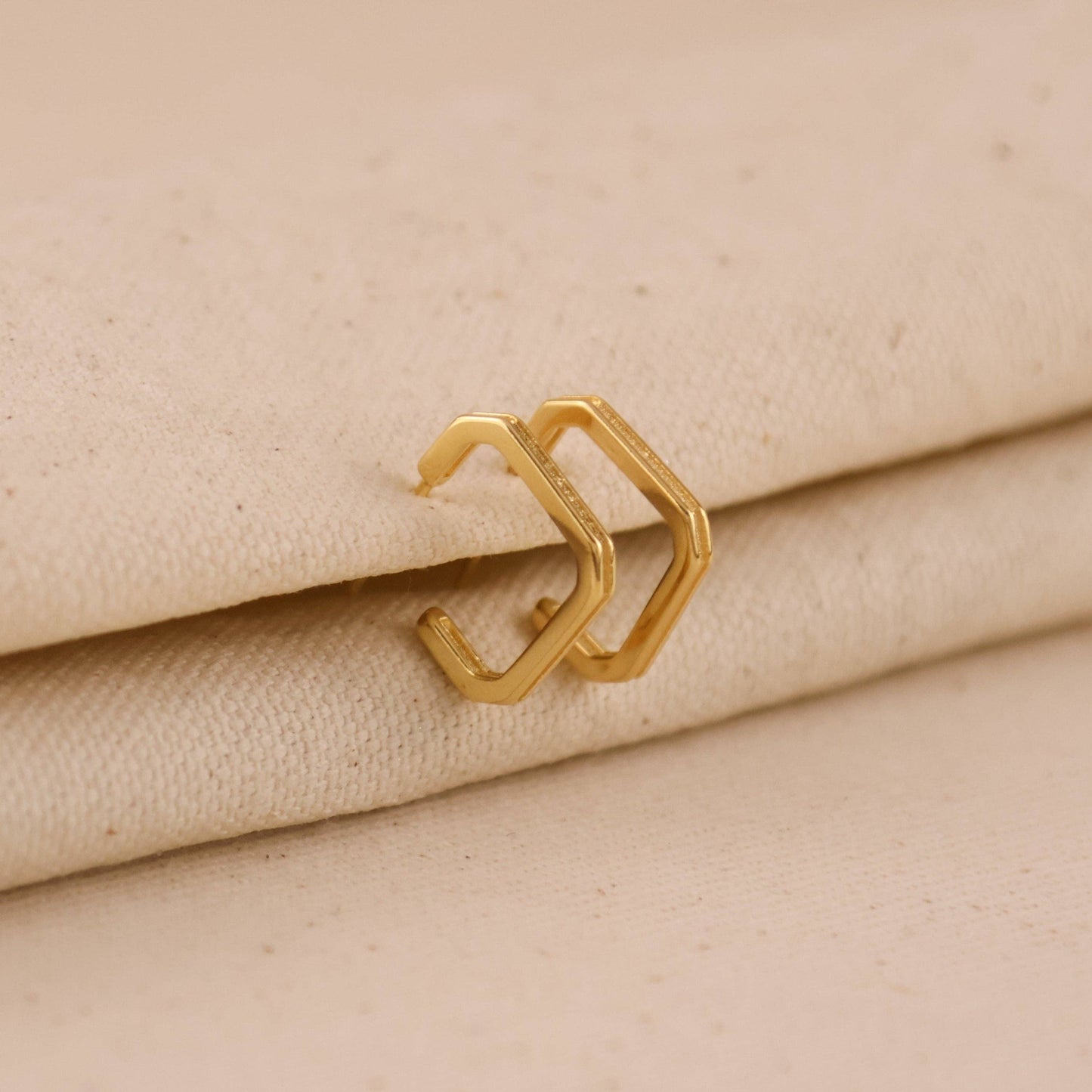 Square C-Hoop Earrings