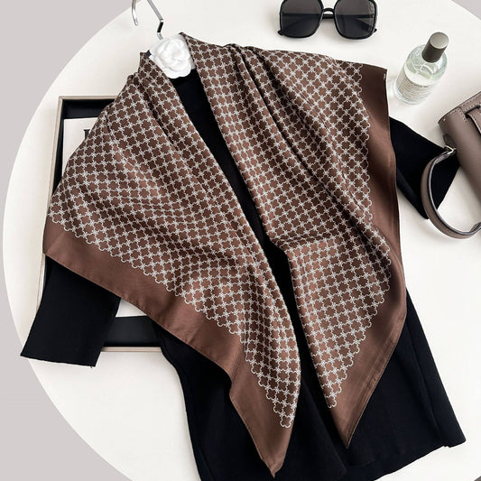 Color Block Silk Scarf