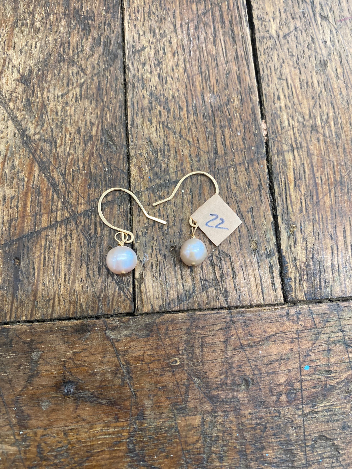 SS Pink Pearl Earrings