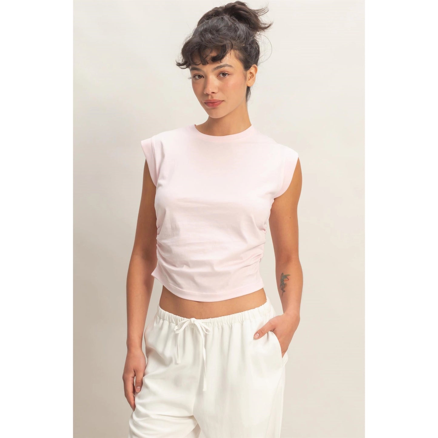 The Blush Sculpt Ruched Tank
