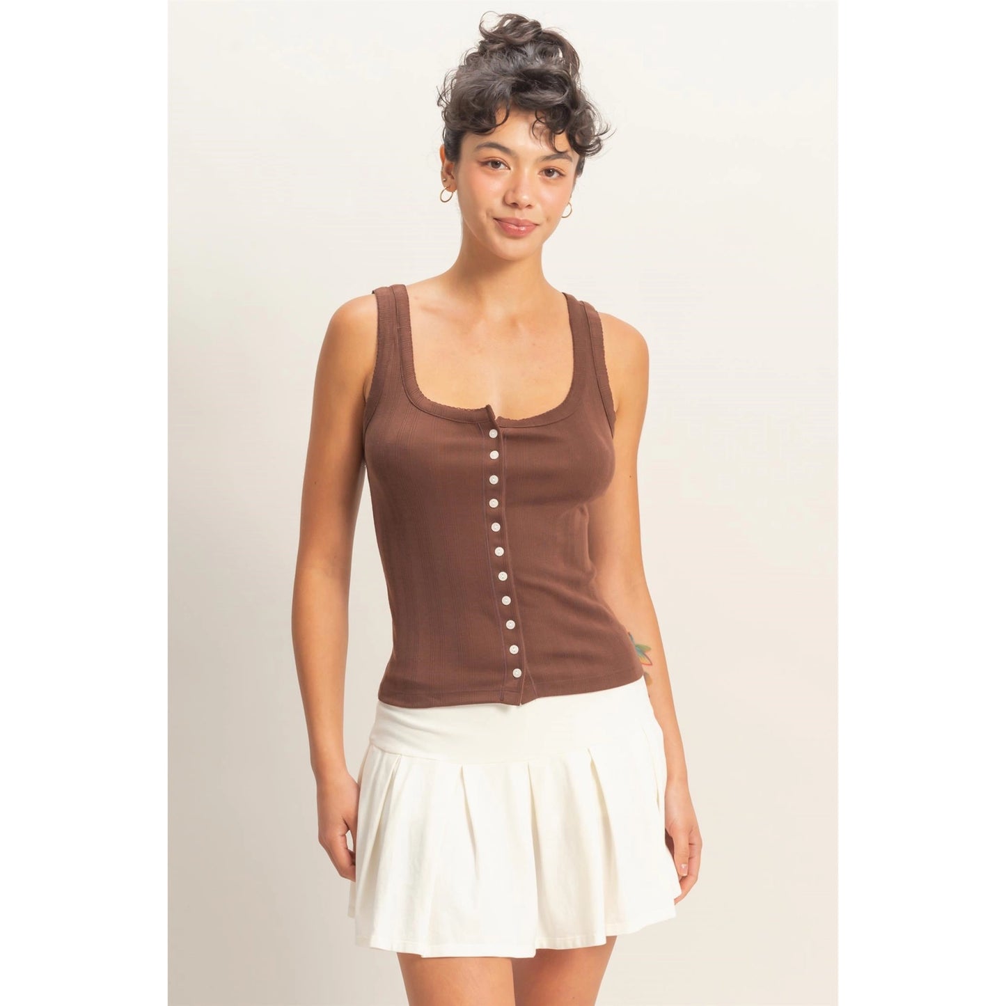 The Sweetheart Rib Henley Tank