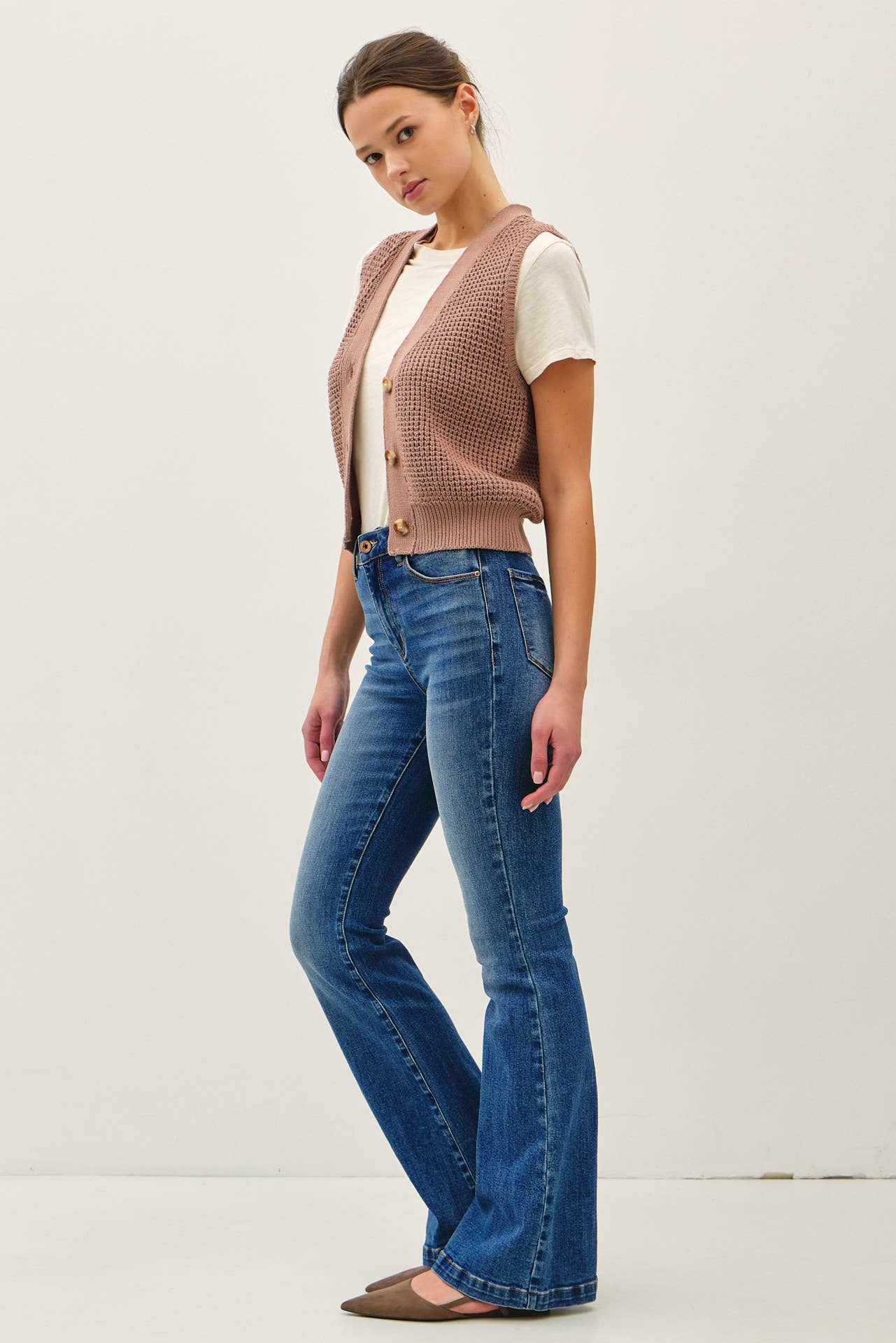 Daphne Waffle Knit Vest