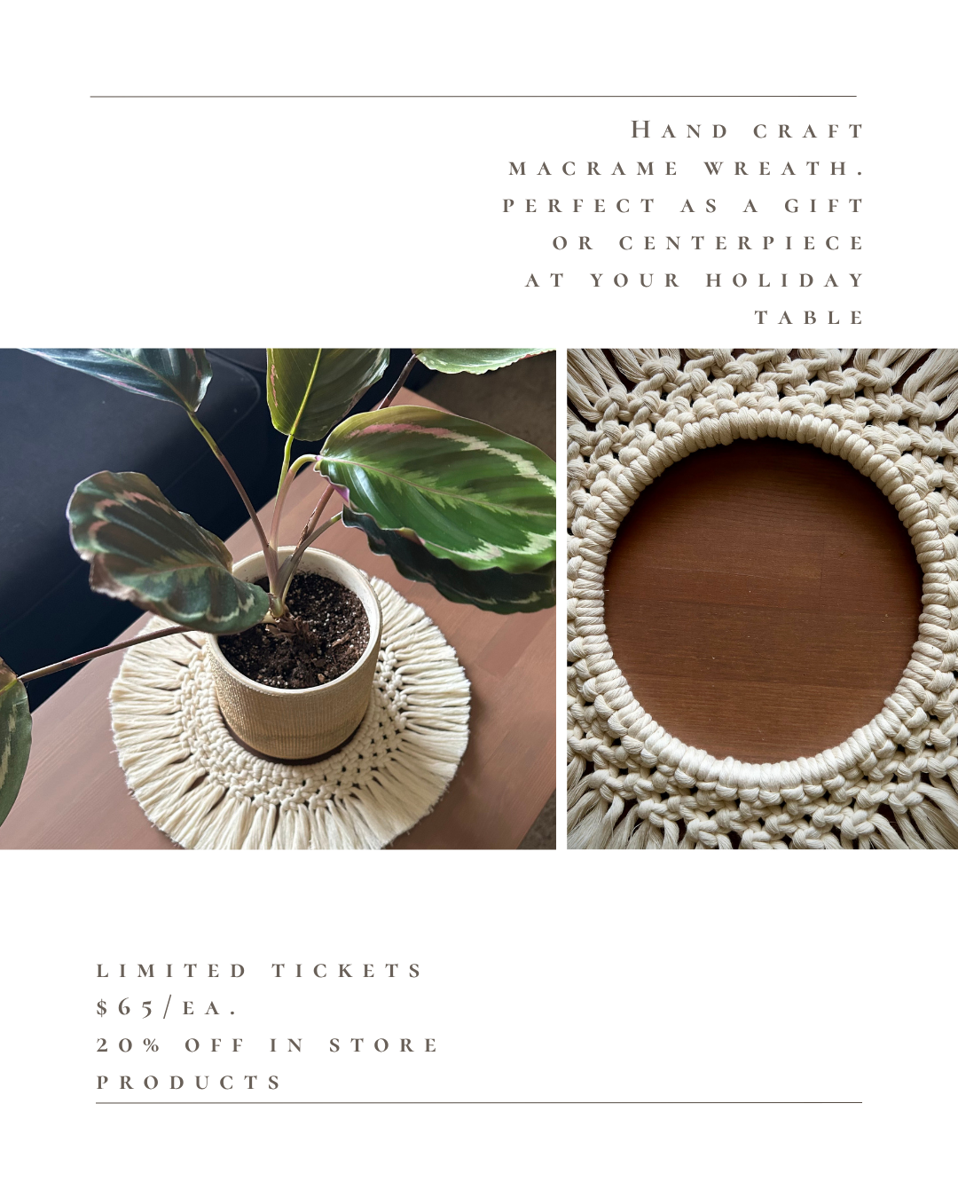 Knot + Nib Wreath Event