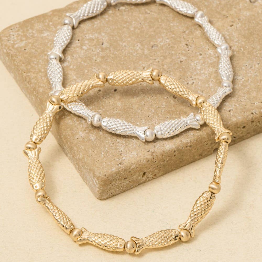 Fish And Ball Bead Bracelet