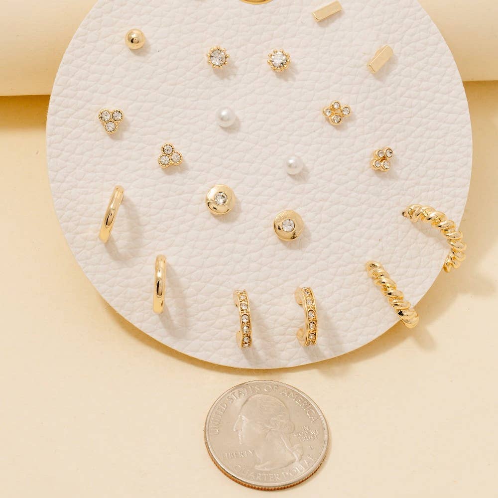 Golden Essentials Earring Set