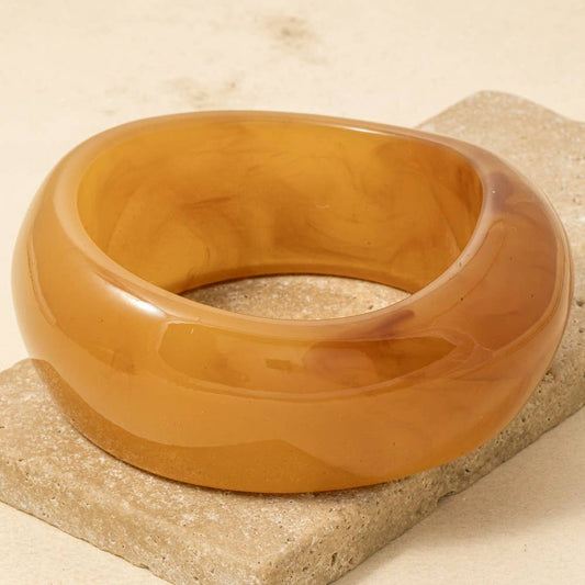 Large Marble Resin Bangle Bracelet