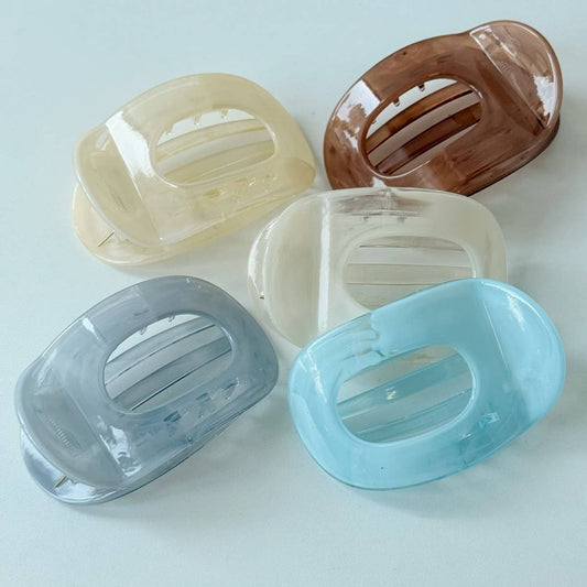 Abalone Flat Hair Claw Ponytail Clip