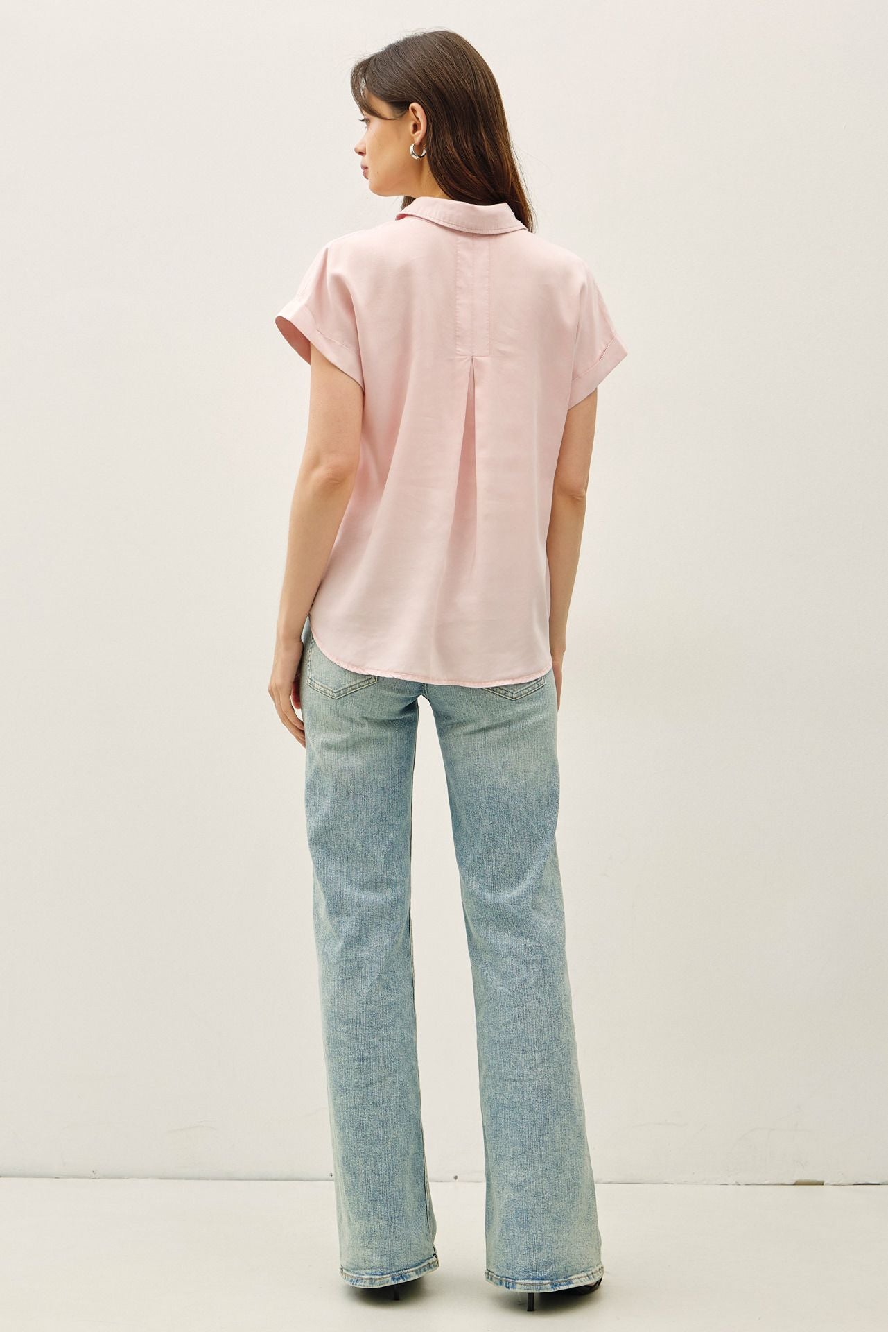 Tinley Pink Button up Top