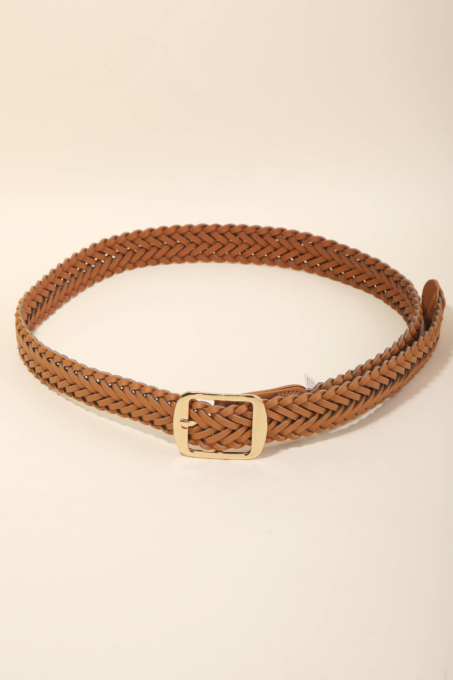 Faux Leather Braided Belt