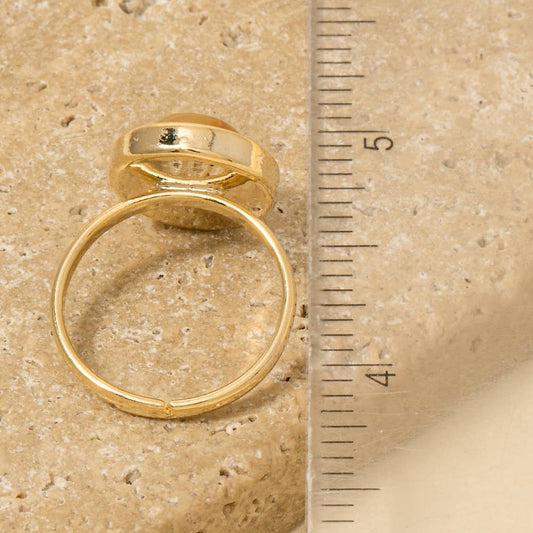 Large Resin Oval Stone Ring