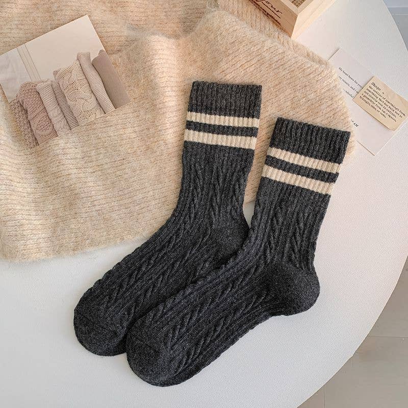 Fall Cable Knit Socks