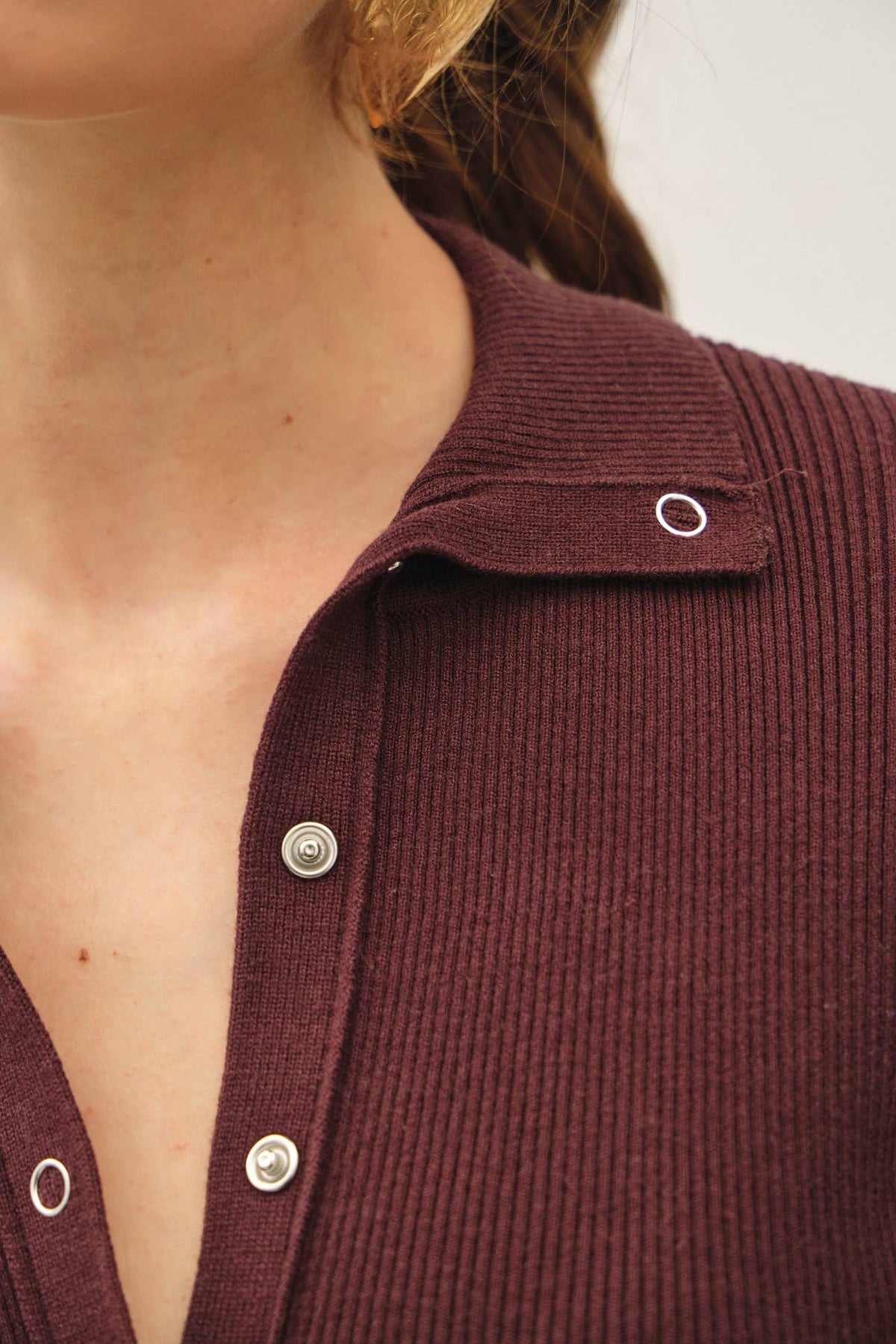 The Snap Front Ribbed Cardigan