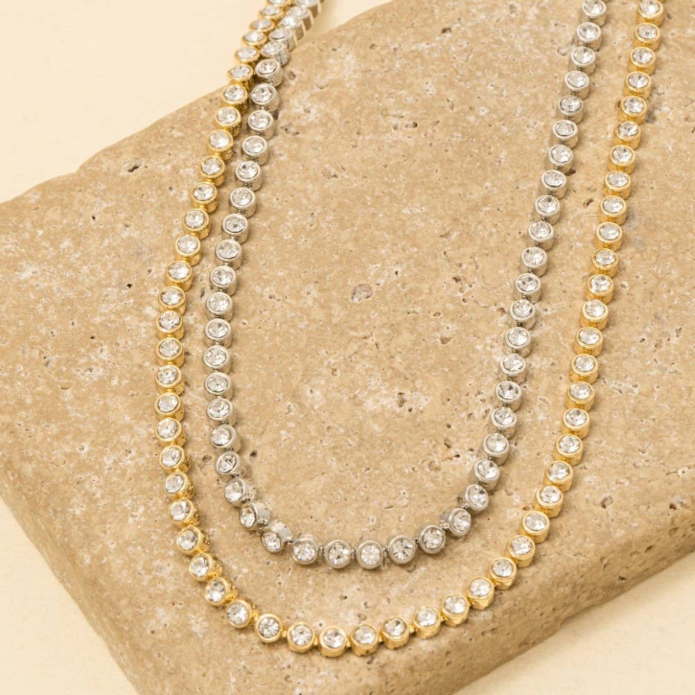 Gold Dipped Tennis Chain Necklace