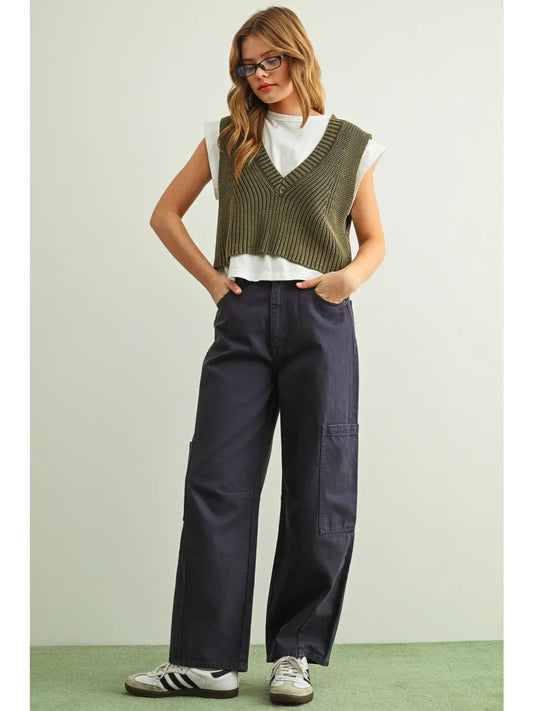 The Collins Cropped Sweater Vest