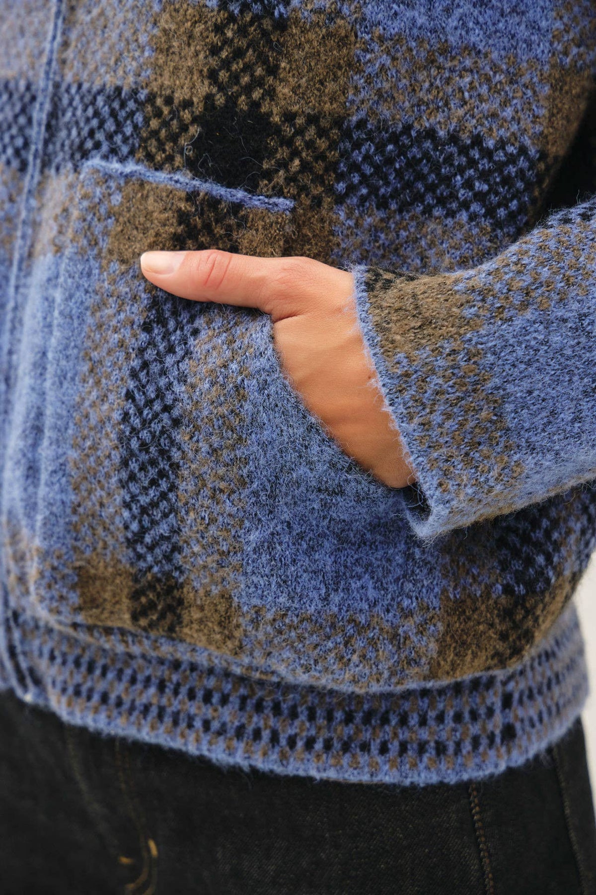 Cozy Check Zip Jacket