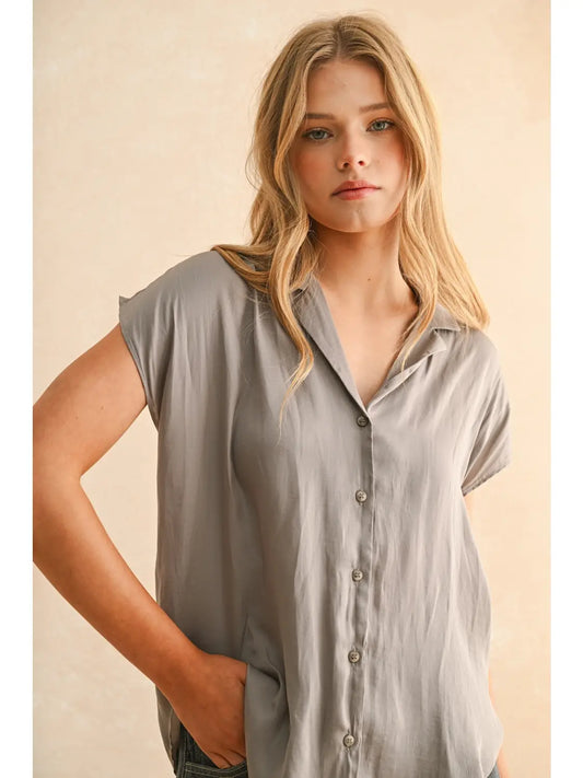 Harper Cap Sleeve Button Down
