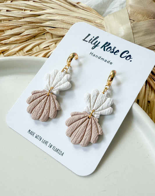 Two Tier Shell Earrings