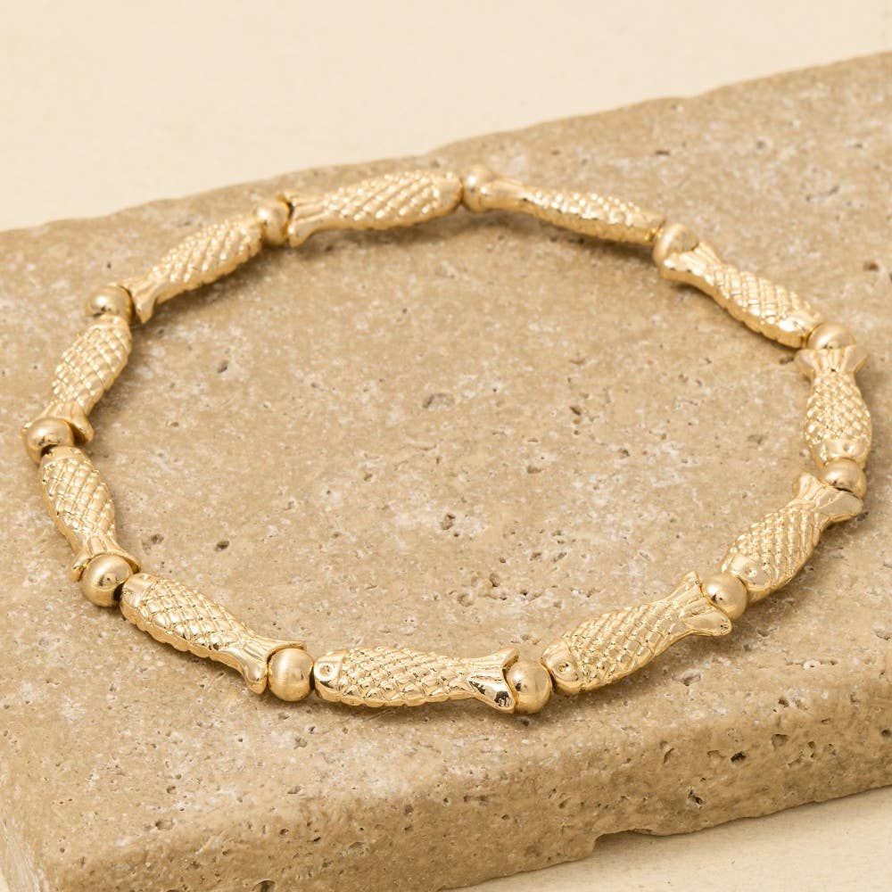 Fish And Ball Bead Bracelet