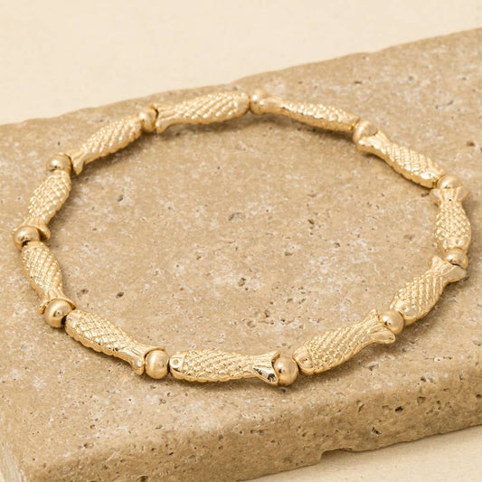 Fish And Ball Bead Bracelet