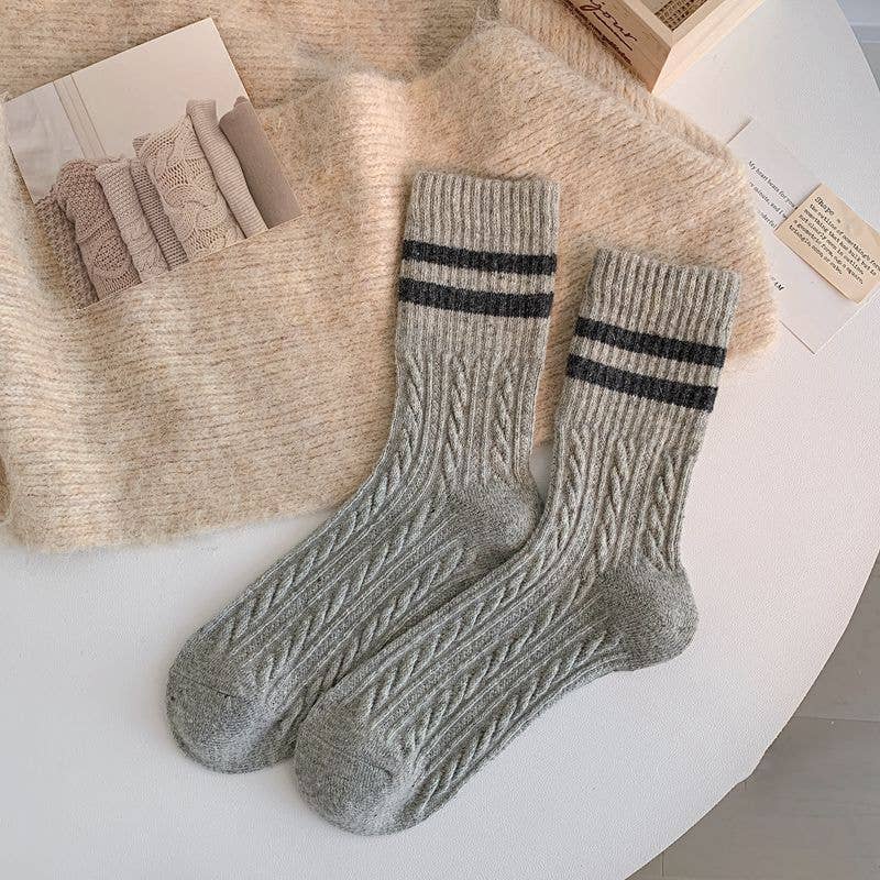 Fall Cable Knit Socks