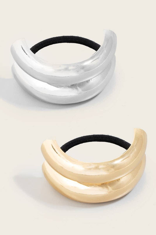 Wide Layered Cuff Hair Tie Set
