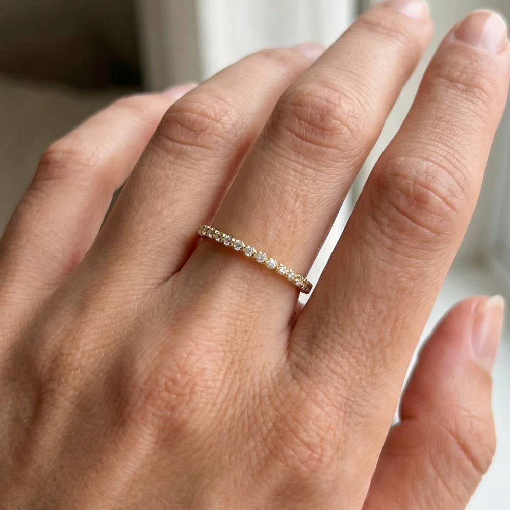 Dainty Sparkle Band Ring