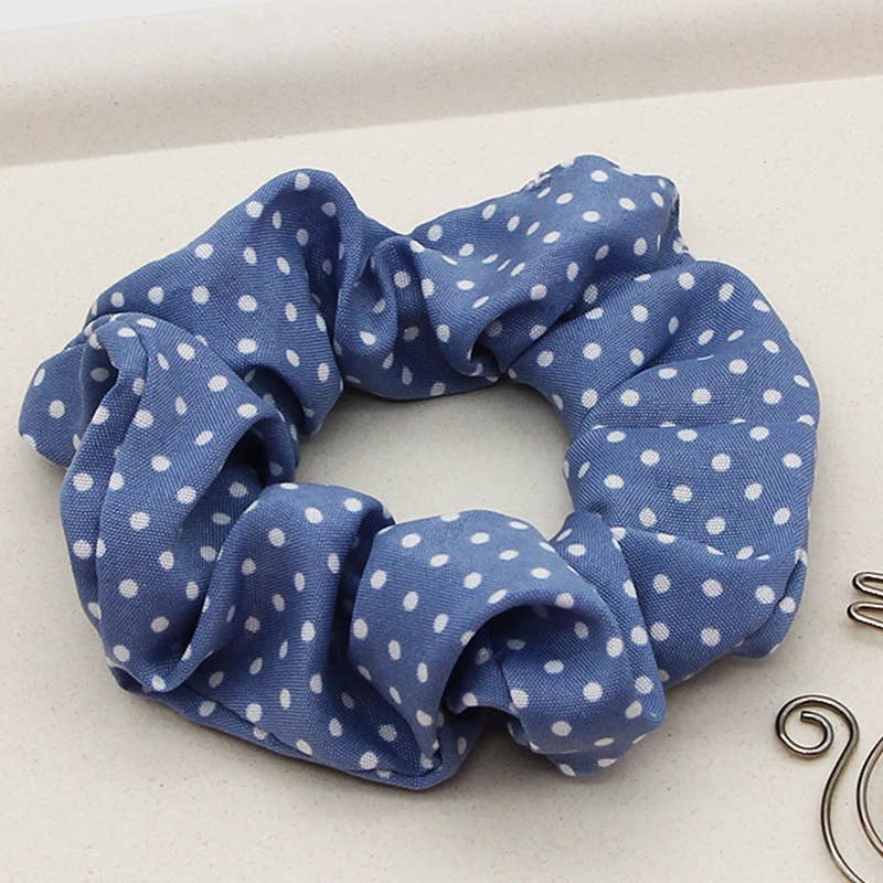 Blue Hair Scrunchies