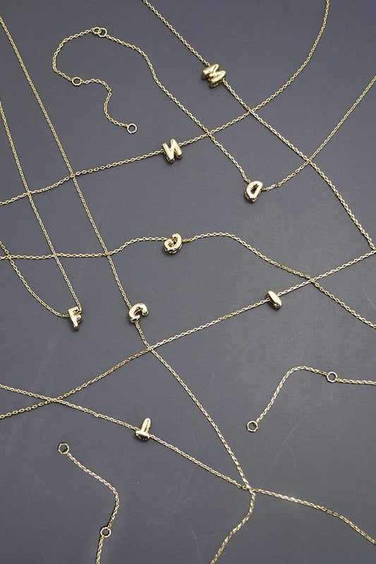 Mini Bubble Initial Necklace