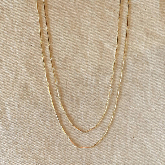 Diamond Cut Straw Chain