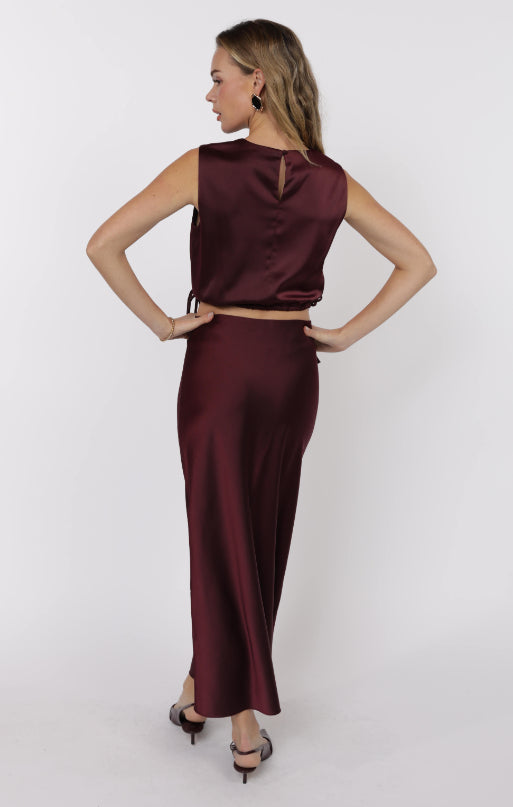 Deep Trance Tank Crop With Side Ties