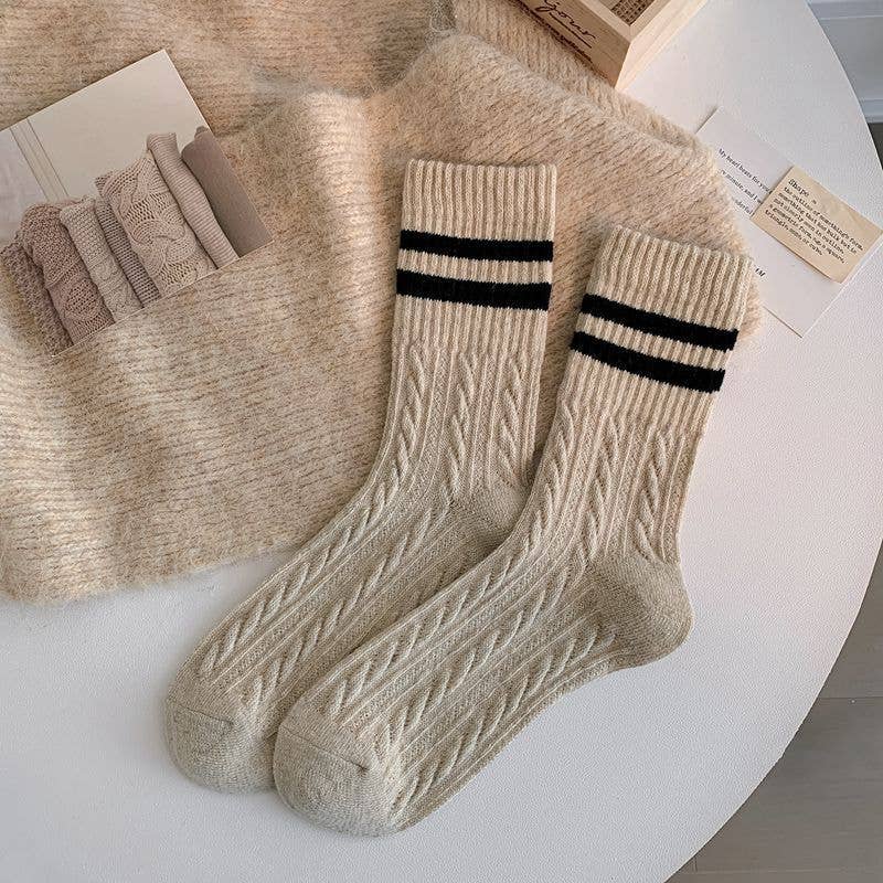 Fall Cable Knit Socks
