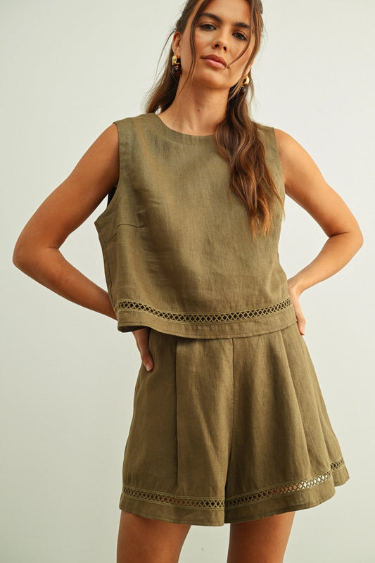 Opal Linen Top