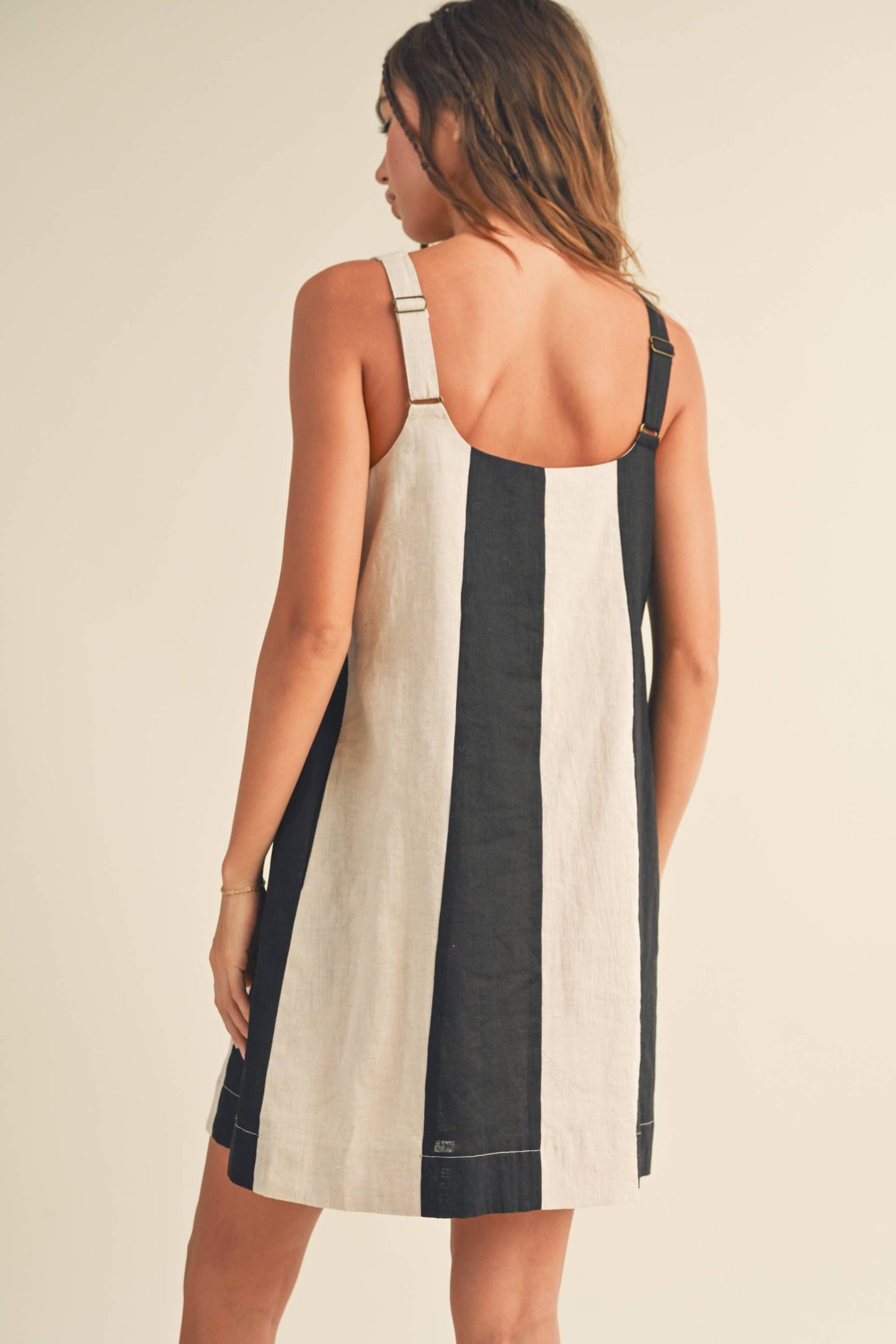 Colette Linen Color Block Dress