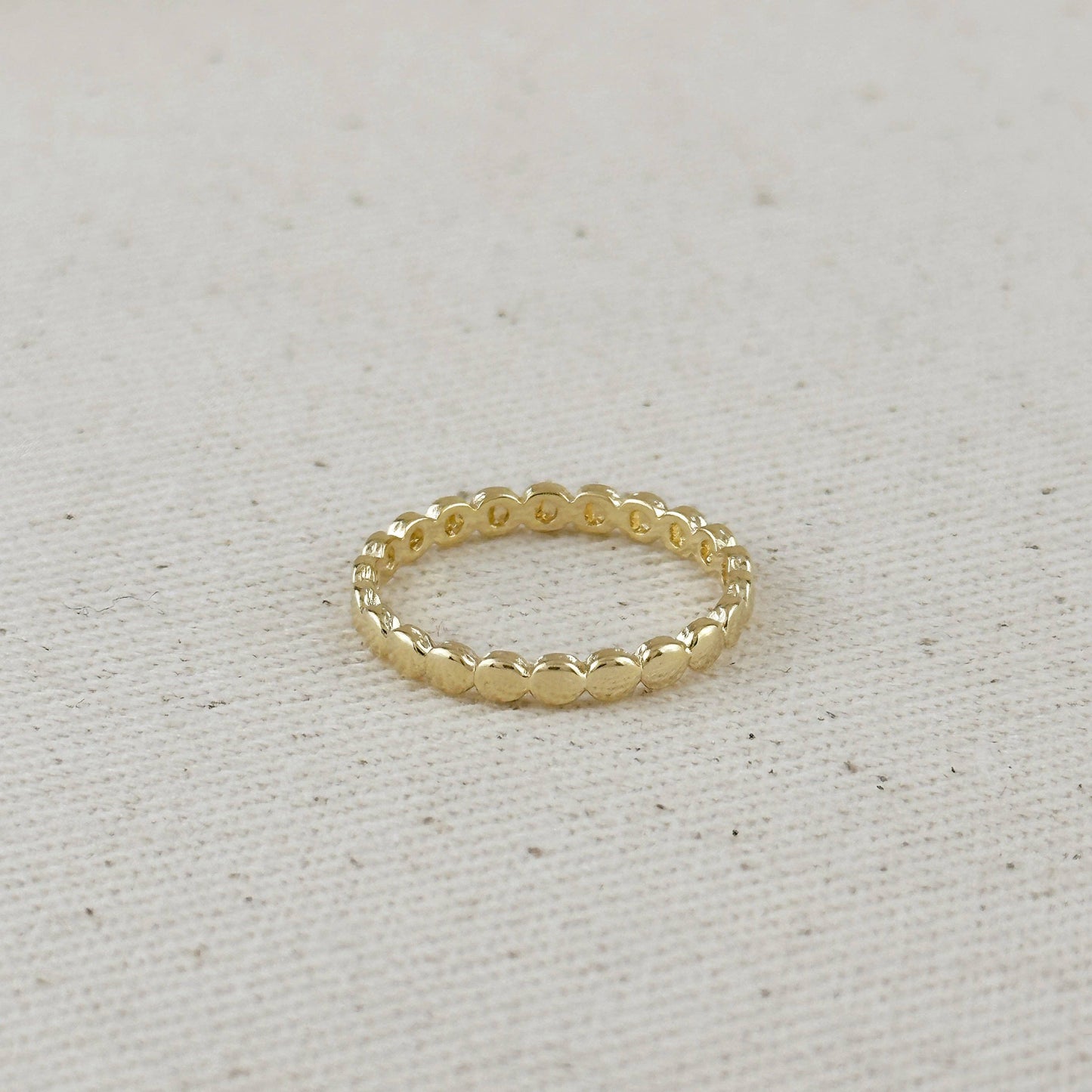 Flat Beaded Band Ring