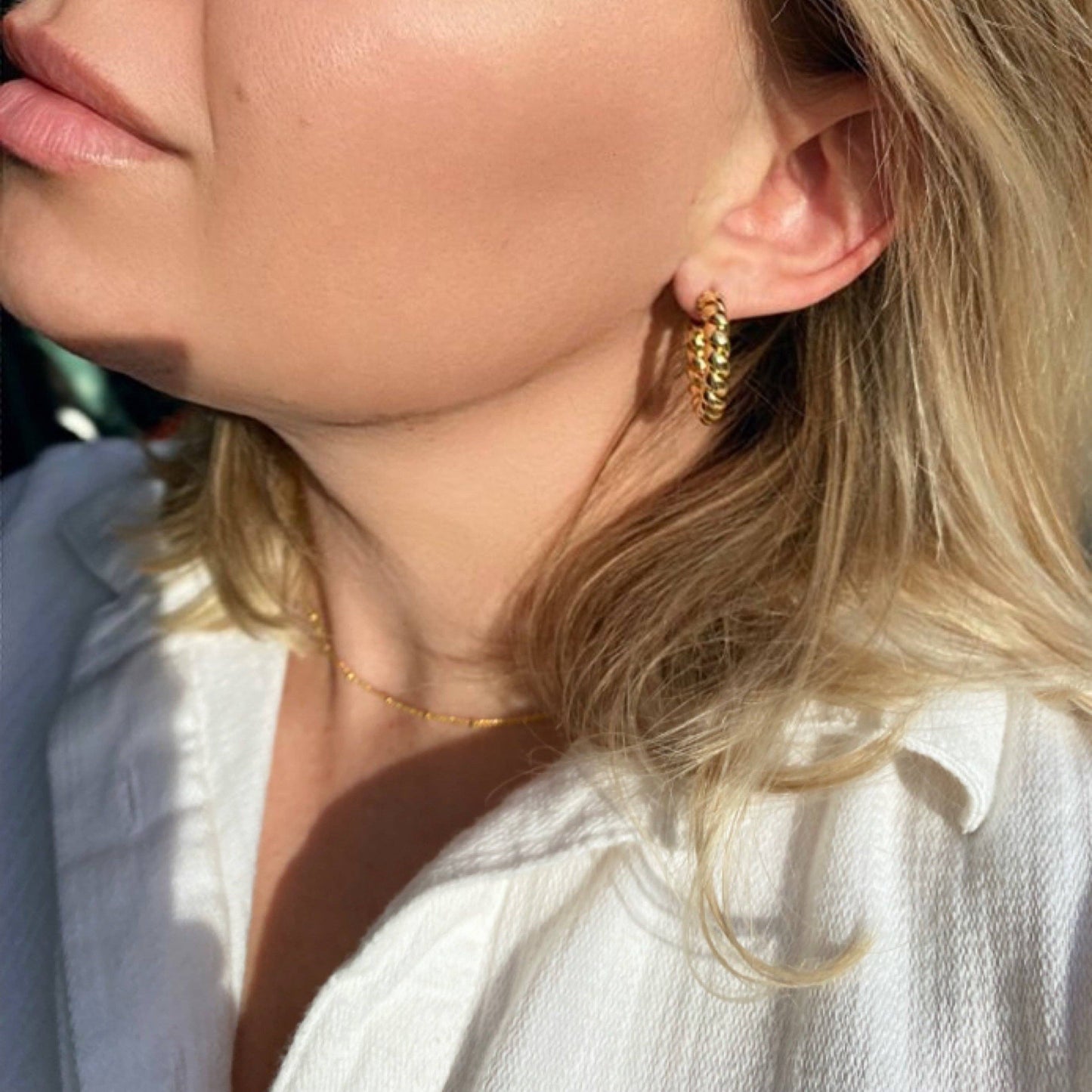 Croissant Hoop Earrings