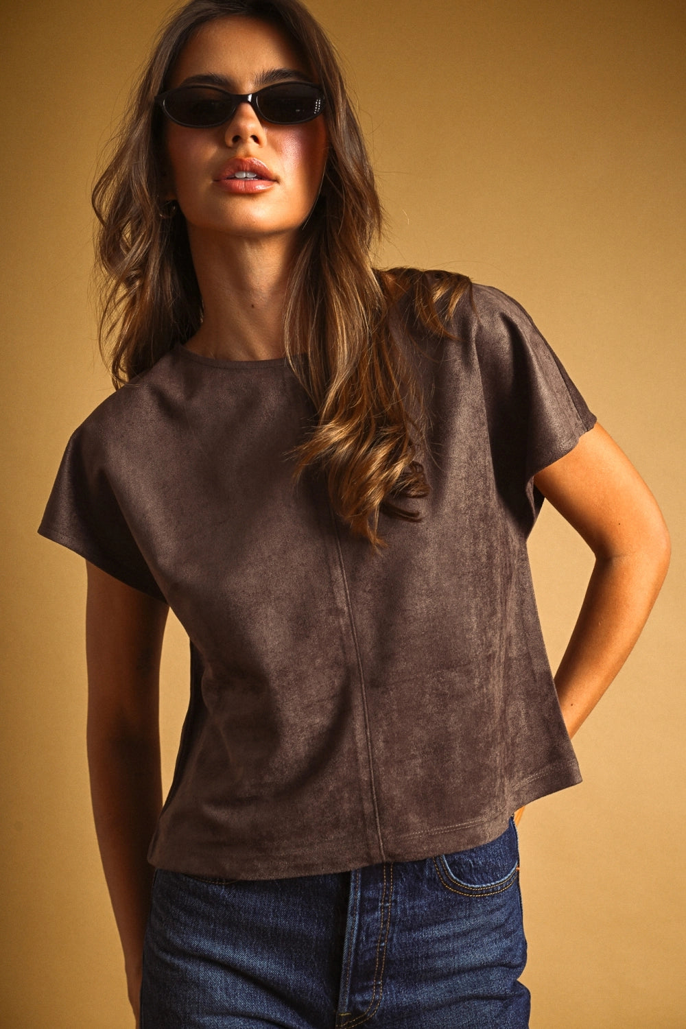 Espresso Suede Tee
