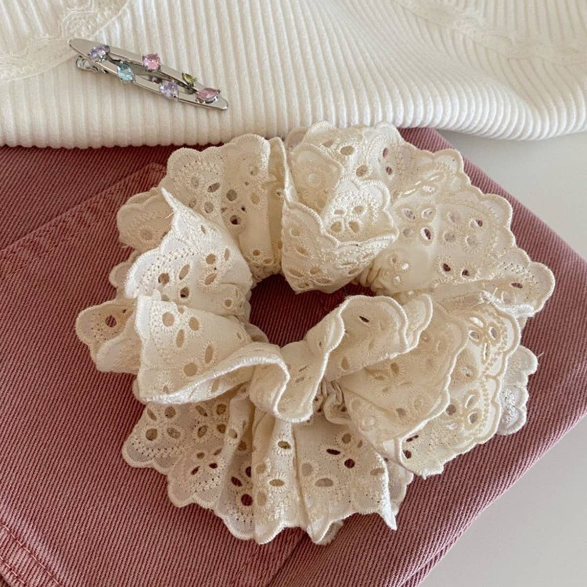 Eyelet Hair Scrunchie