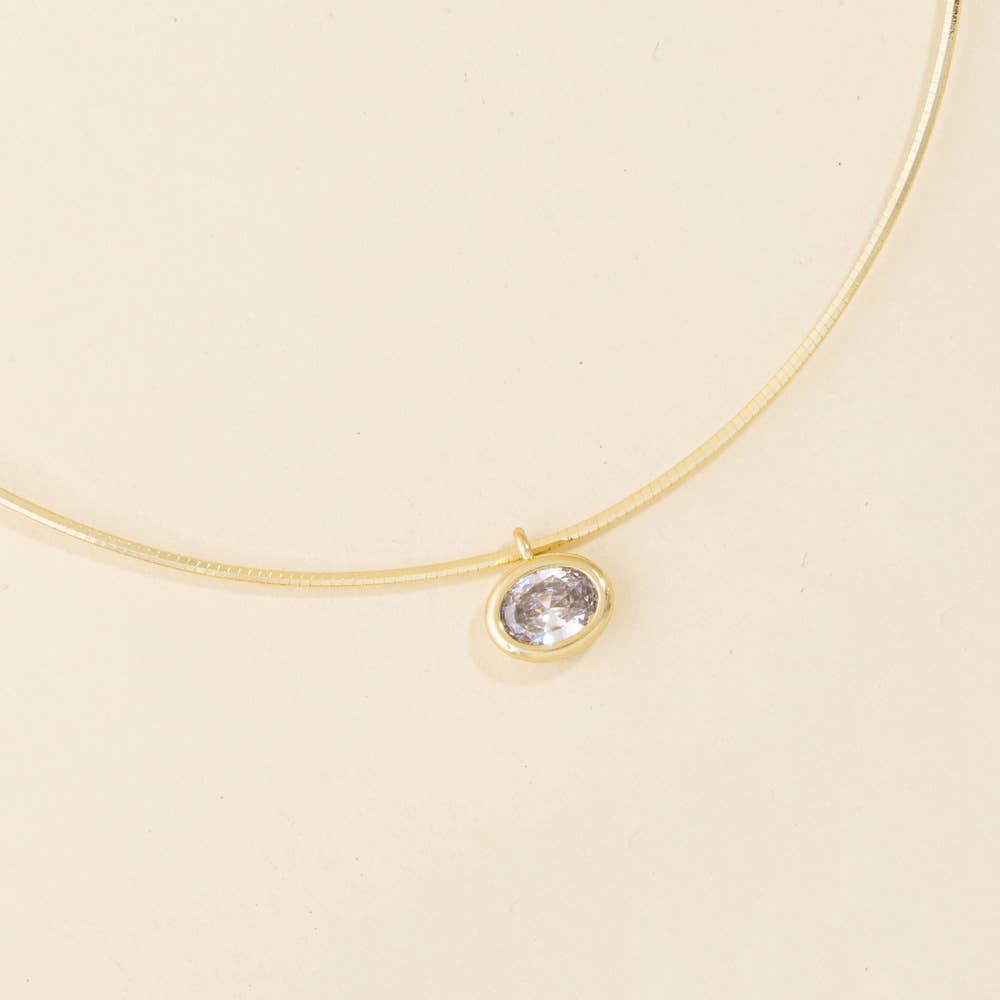 Oval Pendant Necklace