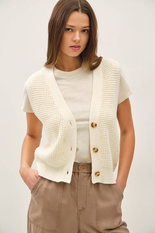 Daphne Waffle Knit Vest