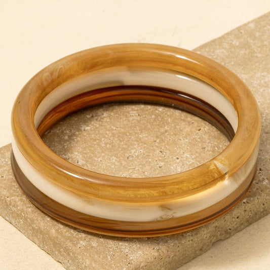 Amber Marble Resin Bangle